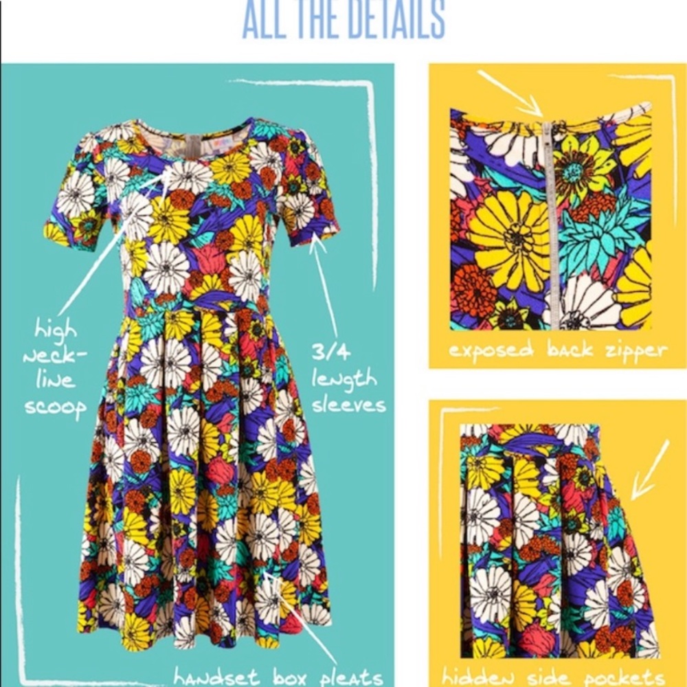 Lularoe Color Block Amelia - image 3